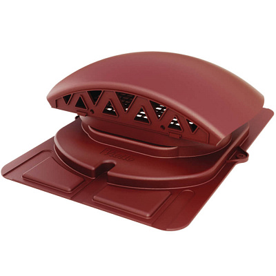 Вентилятор подкровельного пространства с универсальным проходным элементом RAL 3005 красное вино